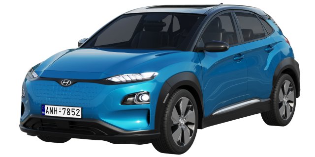 hyundai kona electric Model 3D .c4d .max .obj .3ds .fbx .stl .blend 