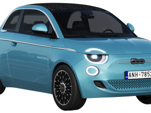 fiat 500 la prima 2021 3D Модель