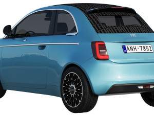 fiat 500 la prima 2021 3D Модель