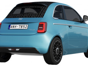 fiat 500 la prima 2021 3D Модель