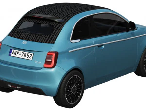fiat 500 la prima 2021 3D Model
