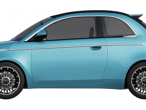 fiat 500 la prima 2021 3D Модель