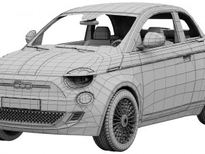 fiat 500 la prima 2021 3D Модель