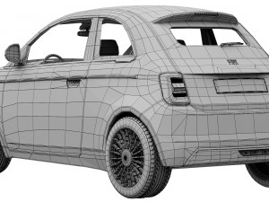 fiat 500 la prima 2021 3D Модель