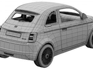 fiat 500 la prima 2021 3D Модель