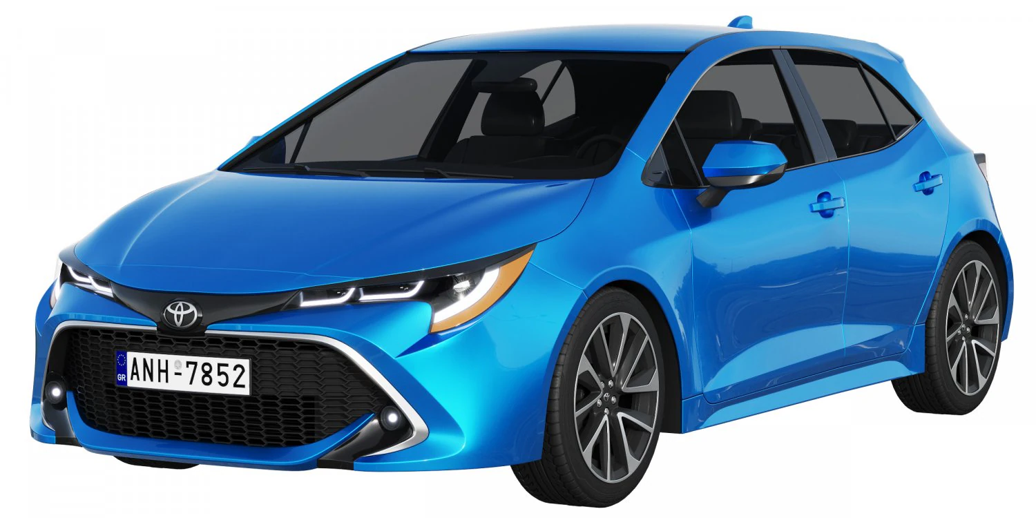 toyota corolla hatchback 2021 3D Model .c4d .max .obj .3ds .fbx .stl .blend 