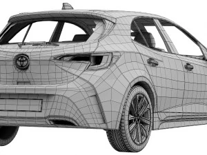 toyota corolla hatchback 2021 3D Model