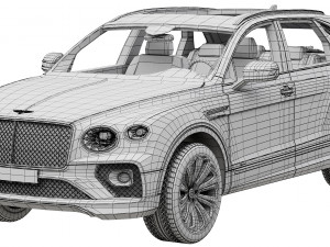 bentley bentayga hybrid 2021 Modello 3D