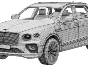 bentley bentayga hybrid 2021 3D Model