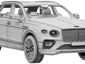 bentley bentayga hybrid 2021 3D Model