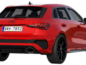 audi rs3 sportback 2021 3D Model