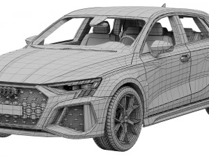 audi rs3 sportback 2021 3D Model