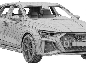 audi rs3 sportback 2021 3D Model