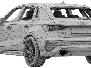 audi rs3 sportback 2021 3D-Modell