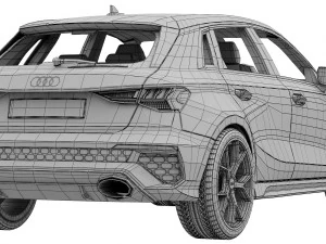 audi rs3 sportback 2021 3D Model