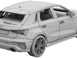 audi rs3 sportback 2021 3D Model