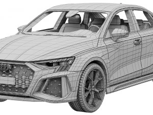 audi rs3 limousine 2021 3D Model