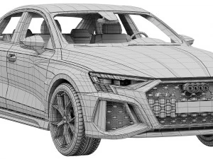 audi rs3 limousine 2021 3D Model