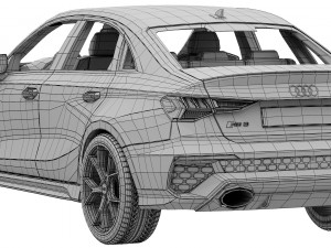audi rs3 limousine 2021 3Dモデル