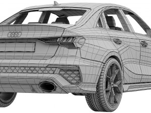 audi rs3 limousine 2021 3Dモデル