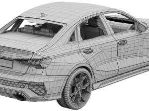 audi rs3 limousine 2021 3Dモデル