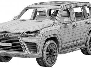 lexus lx600 2022 3D मॉडल