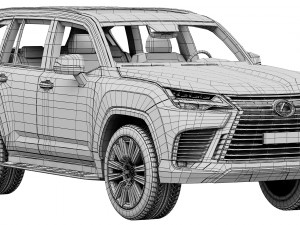 lexus lx600 2022 3D मॉडल
