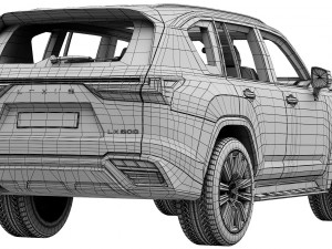 lexus lx600 2022 3D मॉडल