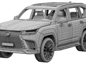 lexus lx600 f sport 2022 Modelo 3D