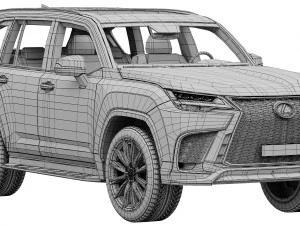 lexus lx600 f sport 2022 Modelo 3D
