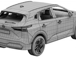 nissan qashqai 2022 Modelo 3D