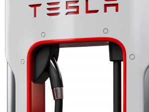 tesla supercharger station Model 3D