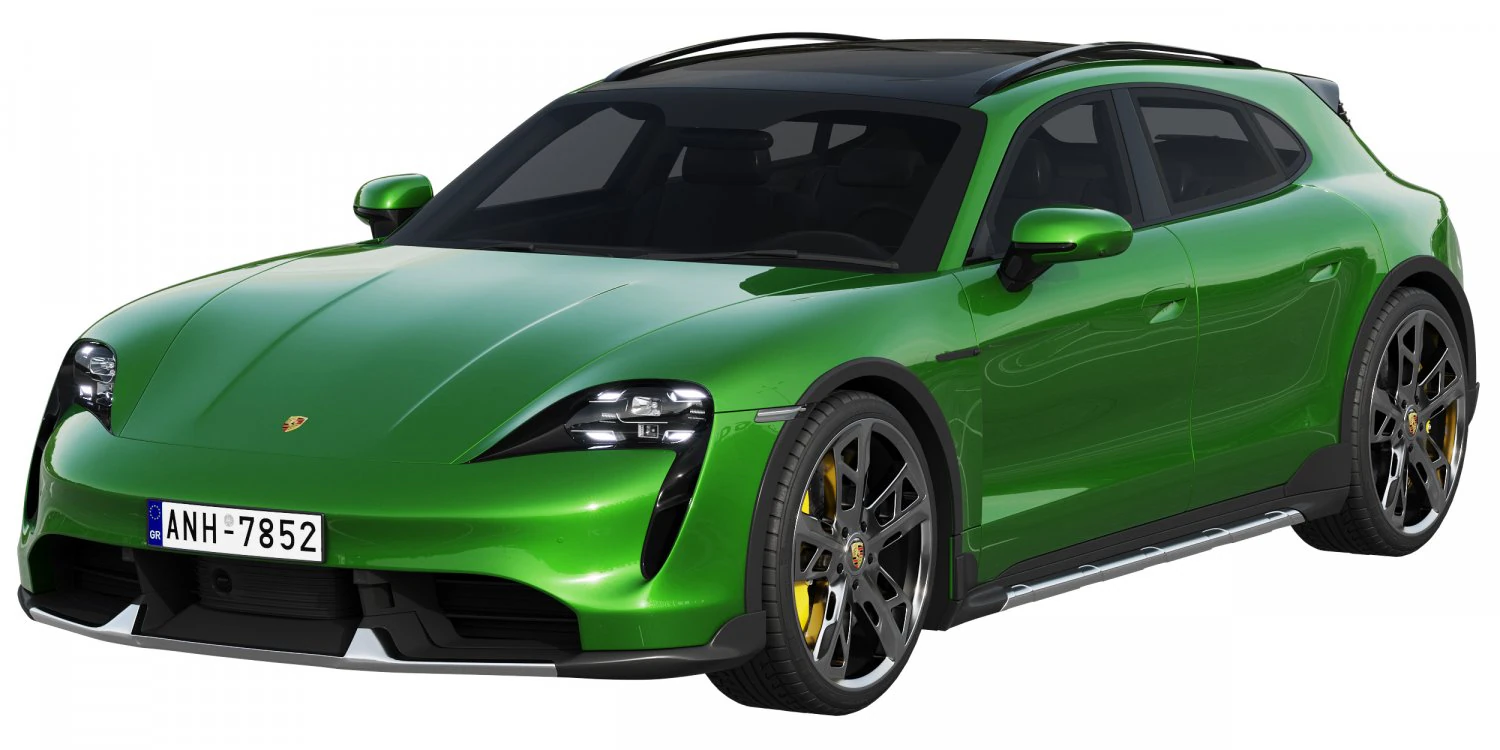 porsche taycan turbo s cross turismo 2021 3D Model .c4d .max .obj .3ds .fbx .stl .blend 