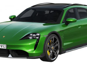 porsche taycan turbo s cross turismo 2021 3D Model