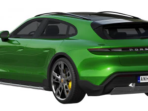 porsche taycan turbo s cross turismo 2021 3D Model
