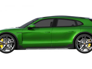 porsche taycan turbo s cross turismo 2021 3D Model