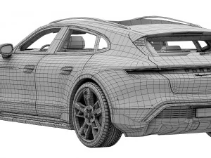 porsche taycan turbo s cross turismo 2021 3D Model