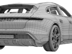 porsche taycan turbo s cross turismo 2021 3Dモデル