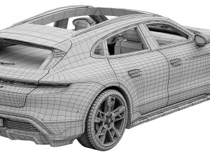 porsche taycan turbo s cross turismo 2021 3D Model