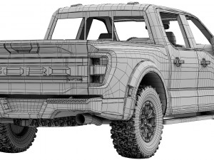 ford-f-150 raptor 2021 Modelo 3D