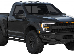 ford-f150 raptor regular cab 2022 3D Model