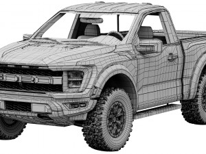 ford-f150 raptor regular cab 2022 3D Model