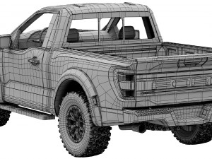 ford-f150 raptor regular cab 2022 3D Model