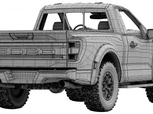 ford-f150 raptor regular cab 2022 3D Model