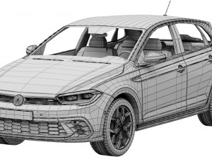 volkswagen polo gti 2022 3D 模型