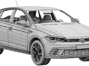 volkswagen polo gti 2022 Modelo 3D