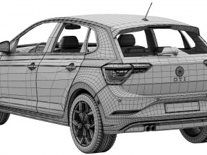 volkswagen polo gti 2022 3D 模型