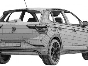 volkswagen polo gti 2022 3D 模型