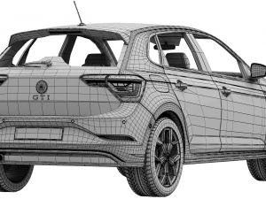 volkswagen polo gti 2022 Modelo 3D