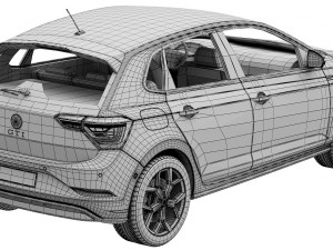 volkswagen polo gti 2022 3D 模型